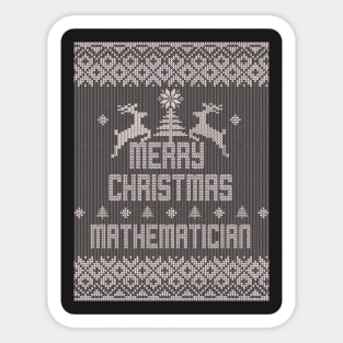 Merry Christmas MATHEMATICIAN Sticker